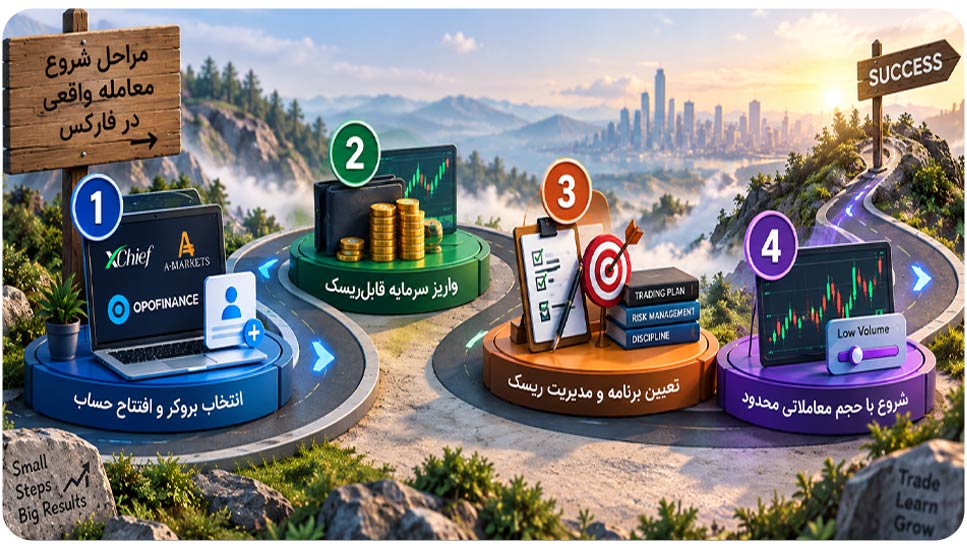 مراحل شروع معامله واقعی در فارکس چیست؟